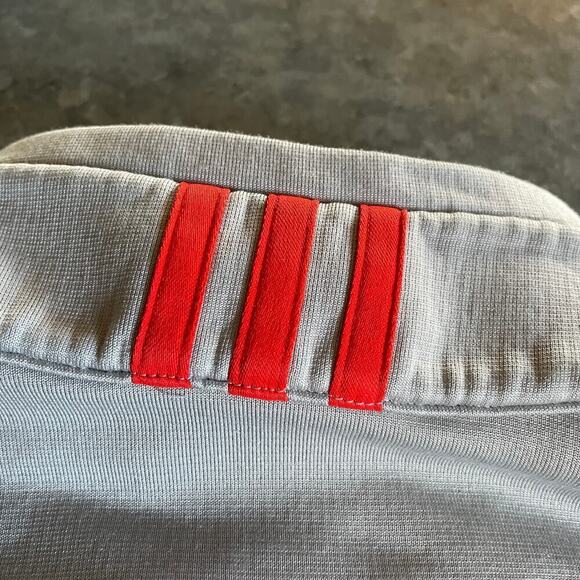 Shell Gas Embroidered Adidas Sweatshirt Lightweight Jacket Mens XL Gray Vintage - Picture 11 of 14